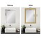 Amanti Art Mirror Makeover Bathroom Mirror Frame Border Kit - Fully Assembled Peel and Stick Frame - Mirror NOT Included - Grace Brushed Gold Trim